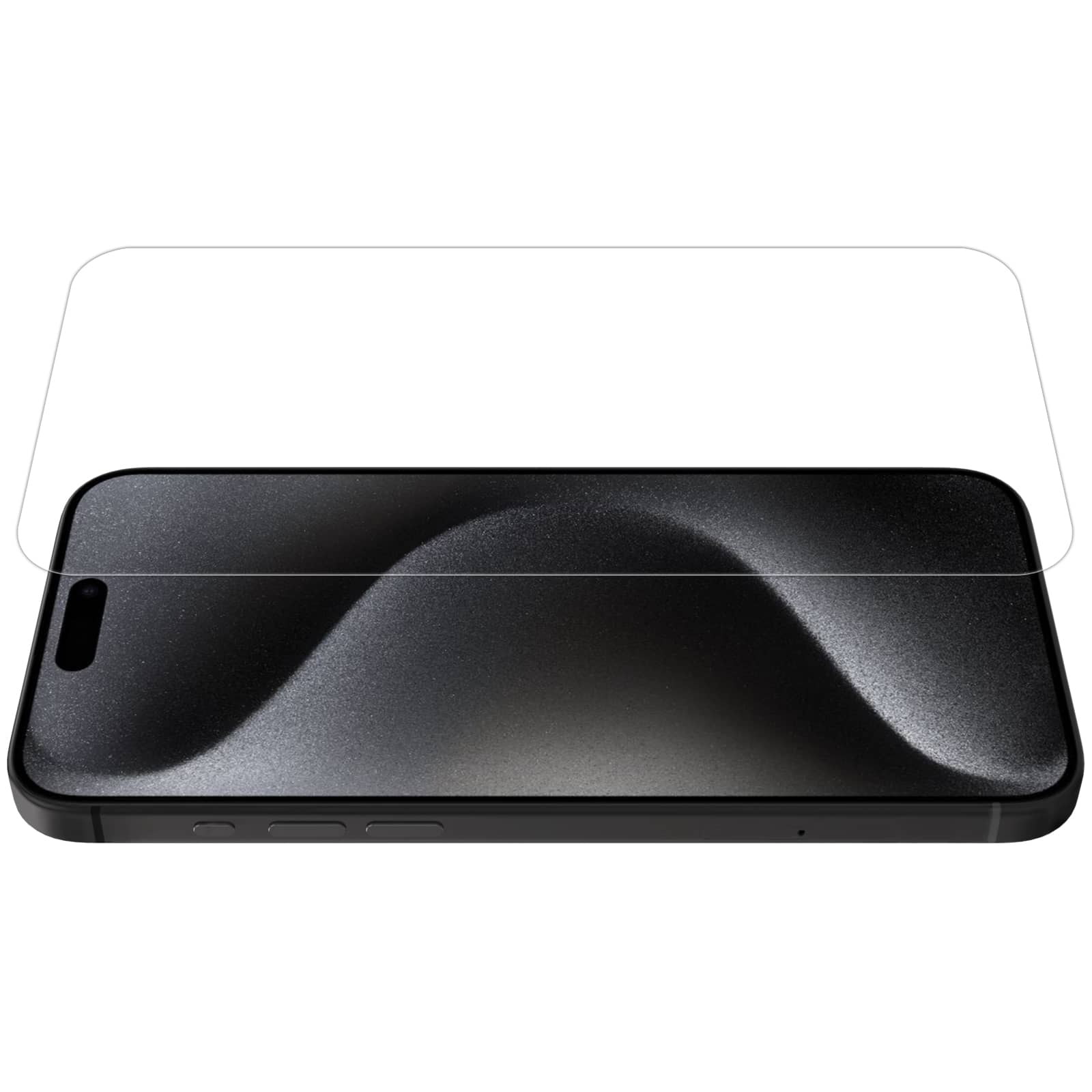 Protecteur d'écran en verre transparent 2.5D pour la série iPhone 15