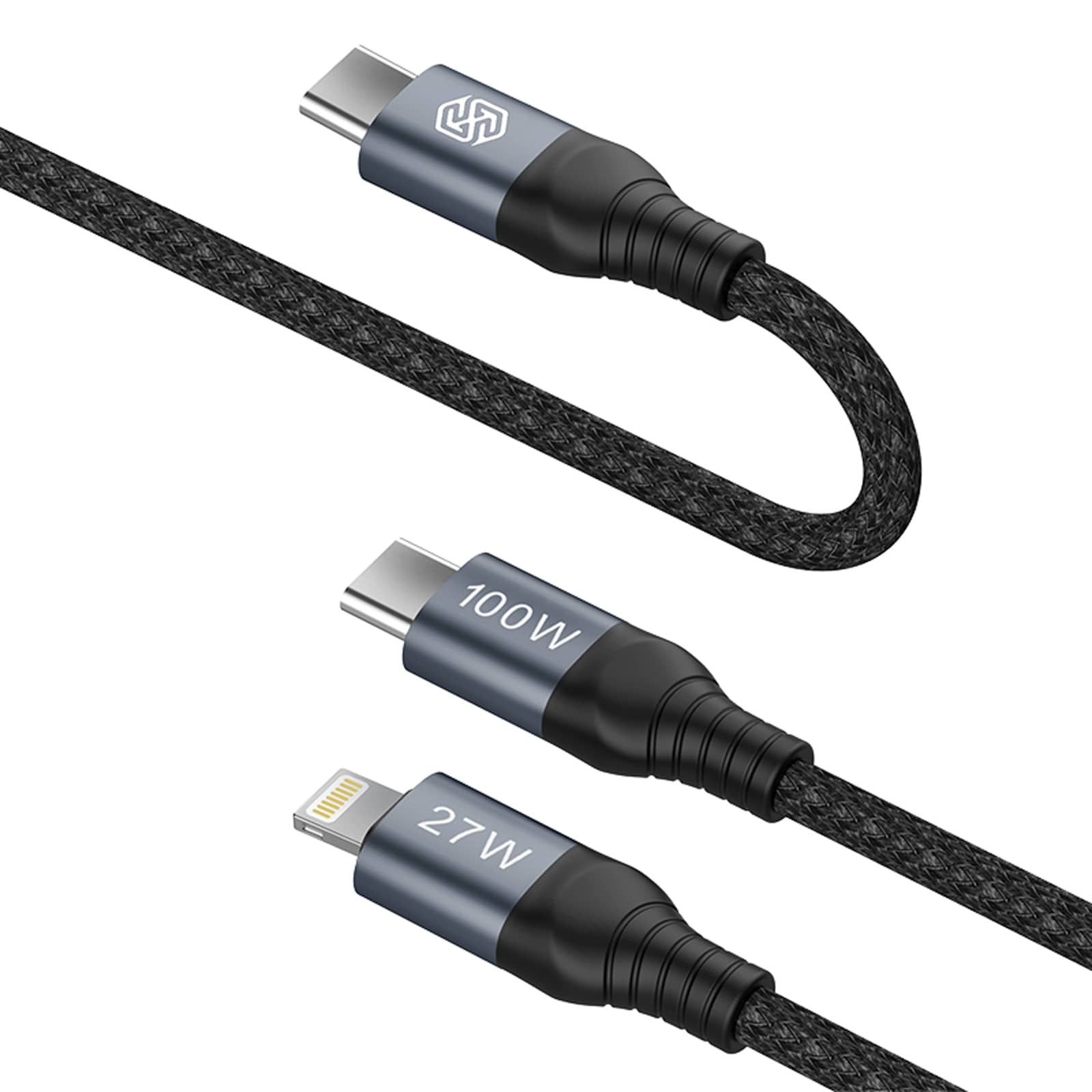 DualPower 2-in-1 Cable USB to Type C 100W & Lightning 27W