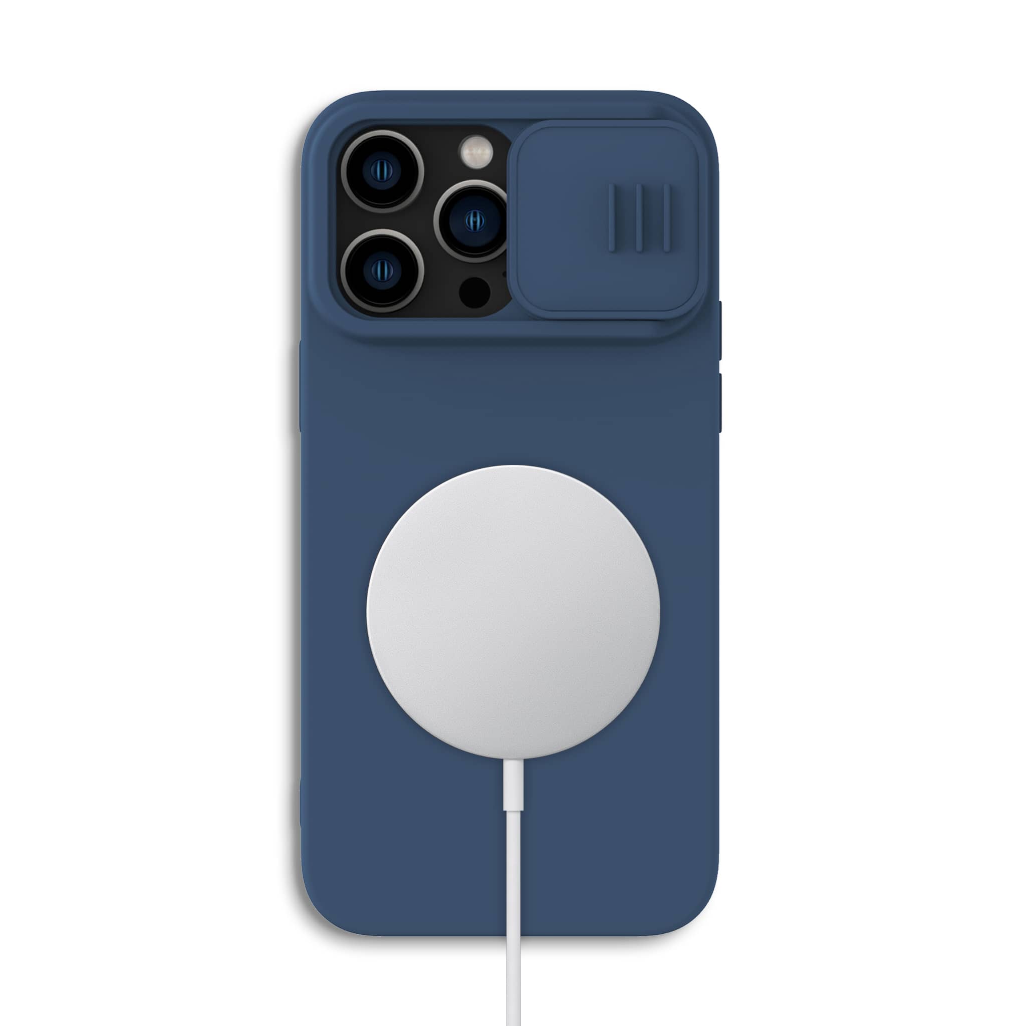 Custodia in silicone setosa CamShield compatibile con MagSafe® per la serie iPhone 13