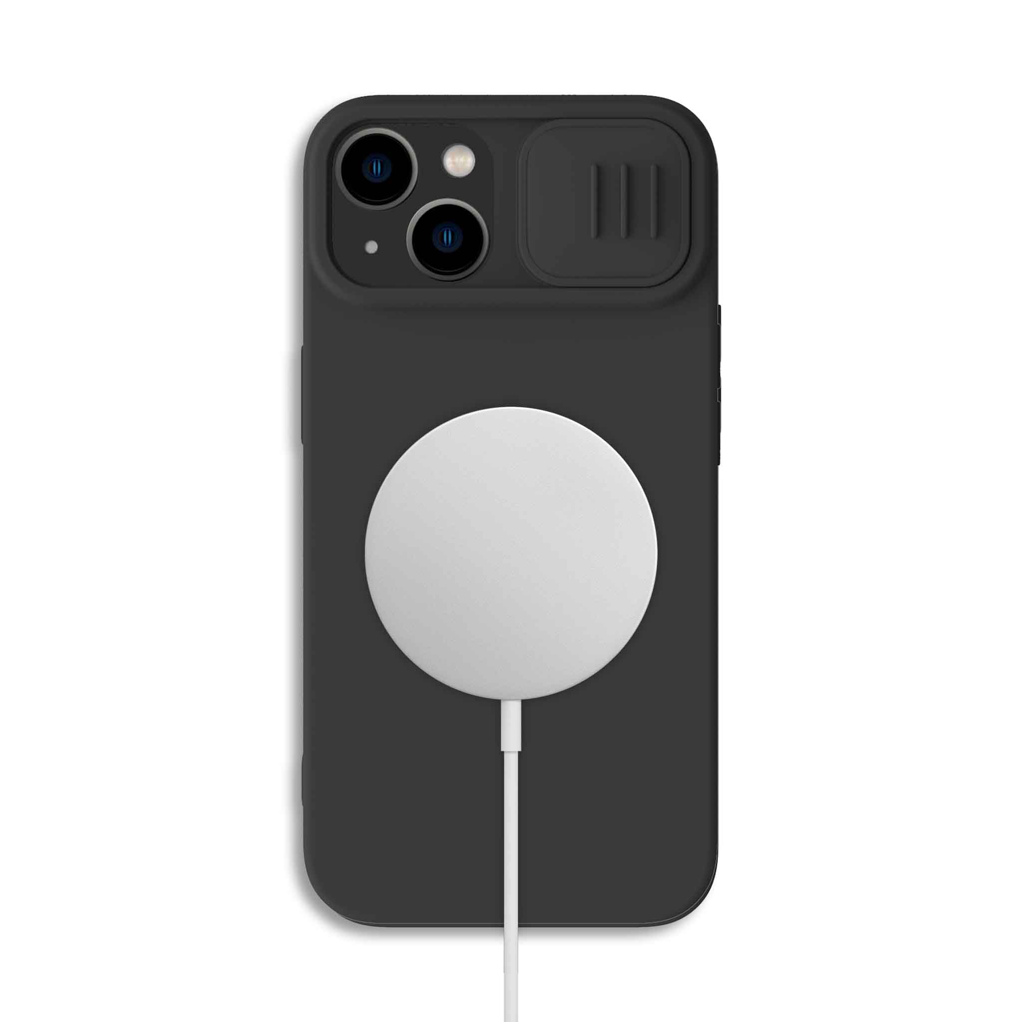 Custodia in silicone setosa CamShield compatibile con MagSafe® per la serie iPhone 12
