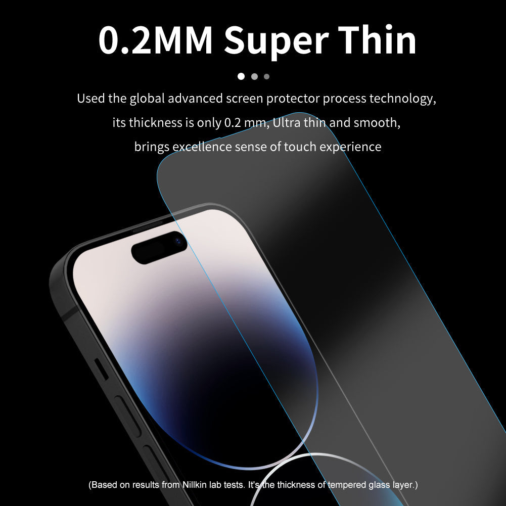 Protecteur d'écran en verre transparent 2.5D pour la série iPhone 14