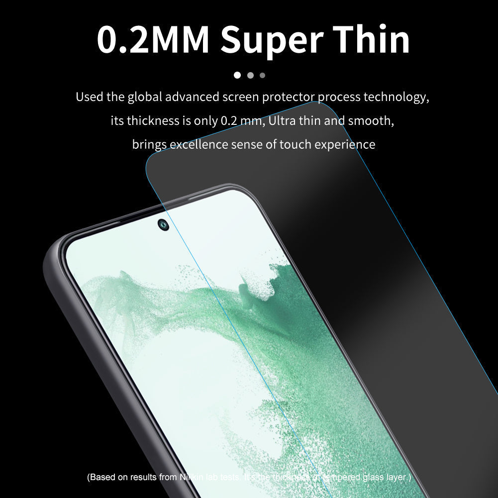 Protecteur d'écran en verre transparent 2.5D pour la série Galaxy S22