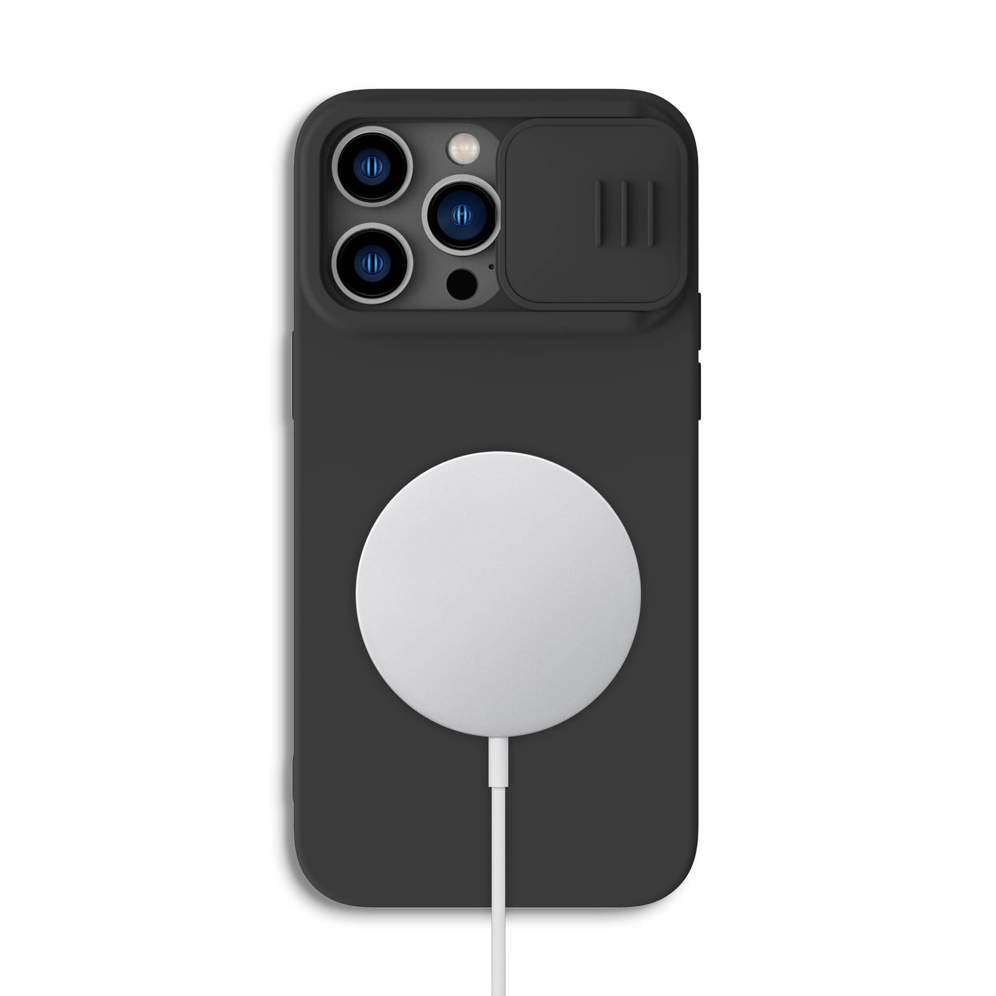 Étui en silicone soyeux CamShield compatible avec MagSafe® pour la série iPhone 14