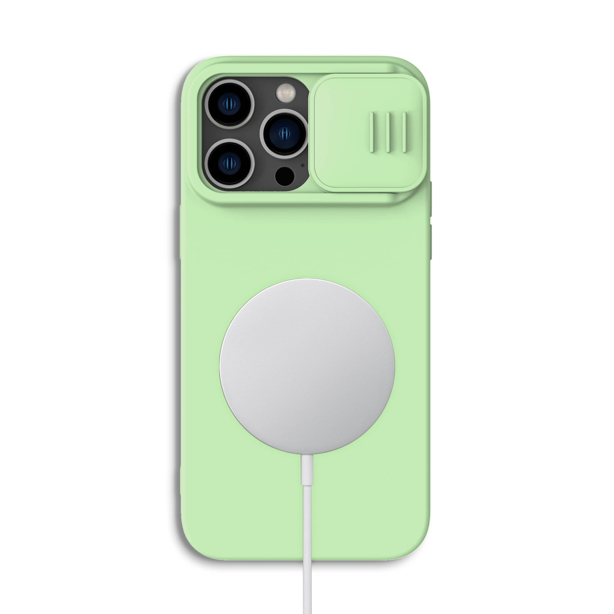 MagSafe®-kompatibles CamShield Seidiges Silikonhülle für iPhone 14 Serie