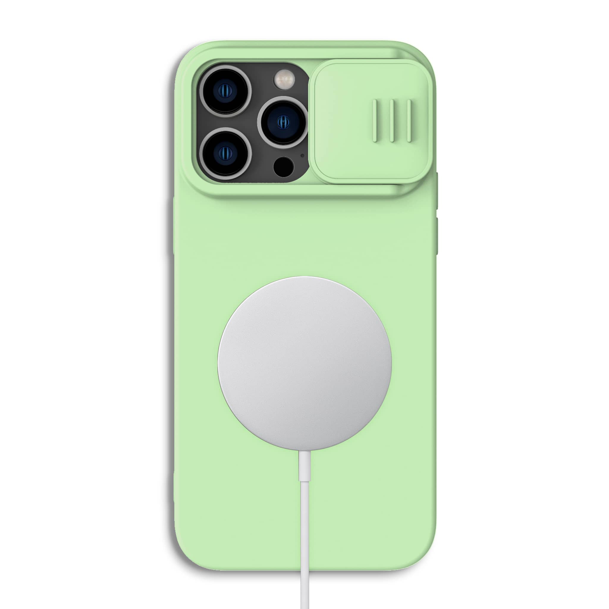 MagSafe® 호환 CamShield Silky 실리콘 케이스 iPhone 14 시리즈용